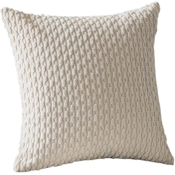 Funda De CojíN Decorativo Para Sofá Cremallera Oculta Suave Decorativo Color SóLido Sofá Cama Sofá CojíN De Pana DecoracióN Del Hogar 45X45Cm 45X45Cm-image