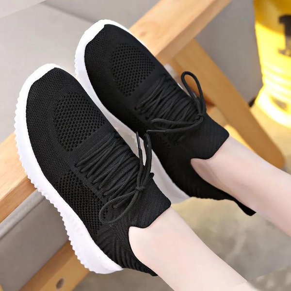 Zapatillas De Malla Tejida Con Mosca Nuevas Para Mujer, Moda Coreana, Casual, Zapatos De Coco, Suela Blanda, Zapatos Para Correr 40-image