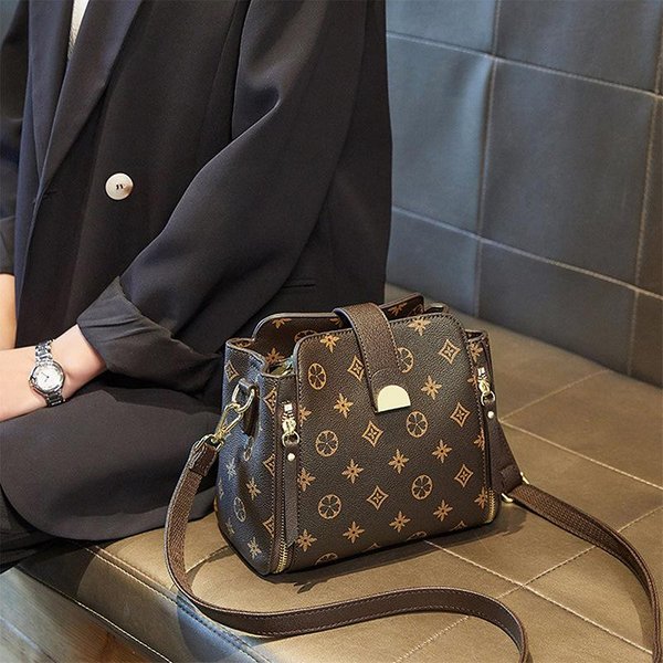 Nuevo Bolso Bandolera Para Mujer, Bolso De Cubo, Moda De OtoñO E Invierno, Bolso De Hombro Con Textura De Alta Calidad, Moderno-image