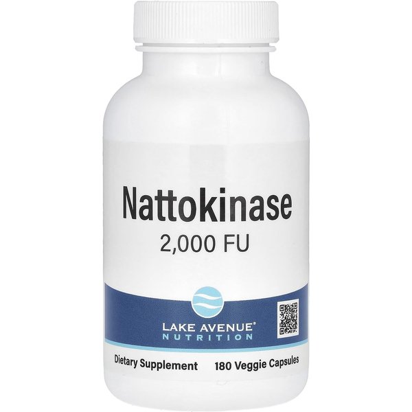 Nattokinaza, Enzym Proteolityczny, 2000 Fu, 180 KapsułEk WegetariańSkich-image