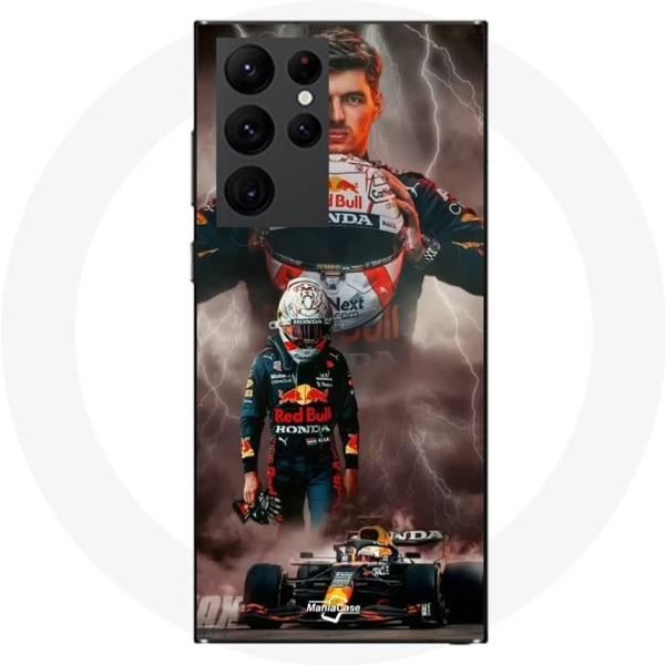 Coque Maniacase Pour Samsung Galaxy S23 Ultra Verstappen éClair Formule 1 Casque F1-image