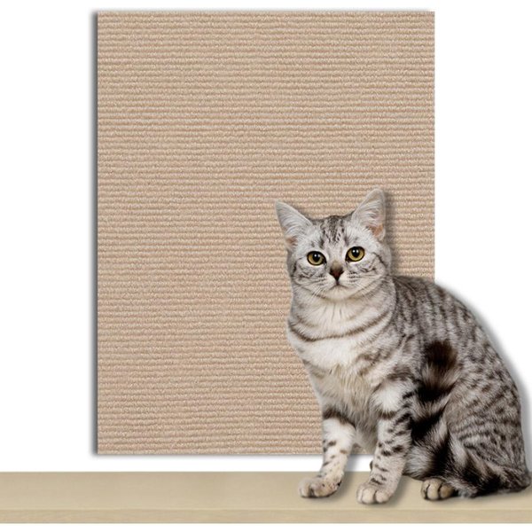 Anti Cat Scratch Sofa Pokrywa Ochronna Maty Do Drapania Kota Samoprzylepne Naklejki śCienne Na Sofę Dla KotóW Szlifowanie PazuróW Kotek Zabawki 30X100Cm BeżOwy-image