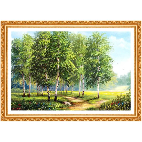 Pintura De Diamantes Bordado De Diamantes Naturaleza 5D Diy Pintura De Diamantes Taladro Completo Diamante Redondo 20X30CM-image