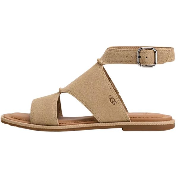 Ugg Delray SkóRzane SandałY Damskie Typu Klapki Z Odkrytymi Palcami W Stylu Vintage BrąZowe 1167453-MDSD 36 Beige-image