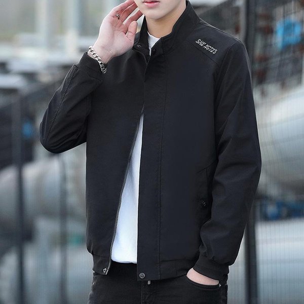 Chaqueta De Primavera Y OtoñO Para Hombre, Nueva EdicióN Coreana, Tendencia De Moda, Top Deportivo, Traje De BéIsbol Informal Atractivo, Chaqueta Superior Para Hombre Xxxxl Black-image