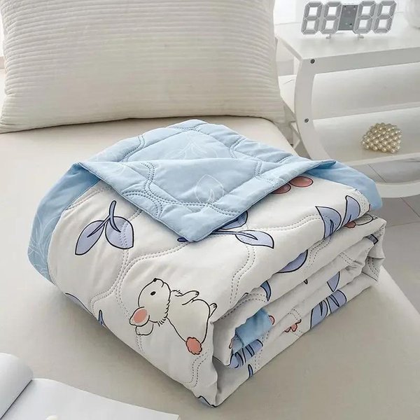 Colcha De Verano Colchas De Aire Acondicionado Suave Fina Colcha Manta De Viaje Para NiñOs NiñA Confort Textiles Del Hogar Colcha Colcha Acolchada 150X200Cm 1Pc-image
