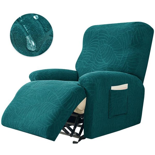 Funda De Sofá Reclinable De 1 Plaza Repelente Al Agua, Fundas De Jacquard Para Sofá Reclinable, Funda EláStica Para Sofá Individual Para Sala De Estar 1 Seater(4Pcs)-image