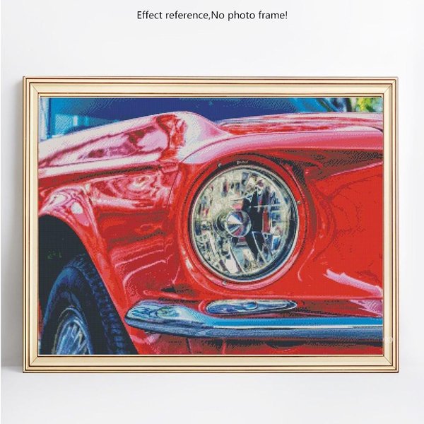 Pintura De Diamantes Con Piedras Redondas, ImáGenes De Coches Con Diamantes De ImitacióN, Bordado De Diamantes 20X30-image