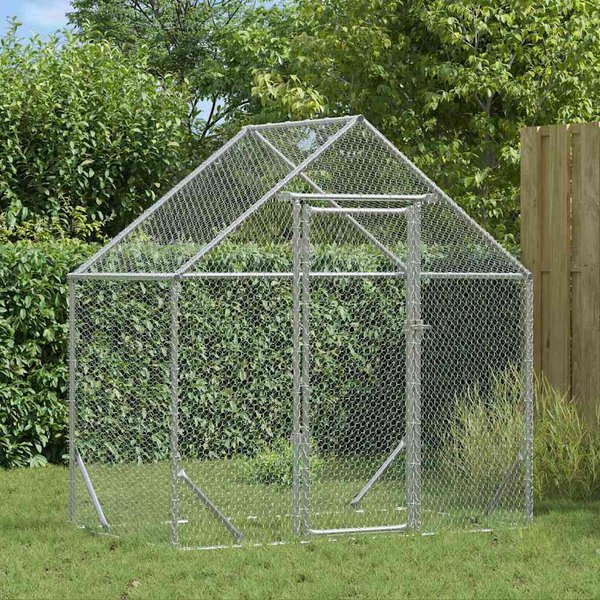 Gallinero Plateado 170 X 100 X 177 Cm Acero Galvanizado-image