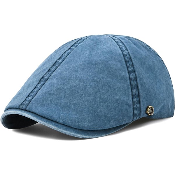 Voboom 100% MęSki Beret BawełNiany Kapelusz Gatsby'ego Czapka Ivy Kapelusz MyśLiwski Irlandzki Czapka Newsboy PłAska Czapka Czapki Cabbie Kapelusze Do Jazdy Kapelusze Golfowe 57-60Cm Gray-image