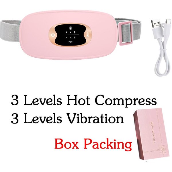 CinturóN Masajeador De Cintura Calefactor EléCtrico VibracióN Compresa Caliente Para Mujeres Alivio Del Dolor Menstrual CinturóN Abdominal CáLido-image