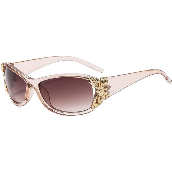 Gafas De Sol Mariposa Con Montura Grande Y2K Para Mujer Y Hombre Lujo DiseñAdor Vintage Populares Punk Rosas Gafas De Viaje UV400 As The Picture-image