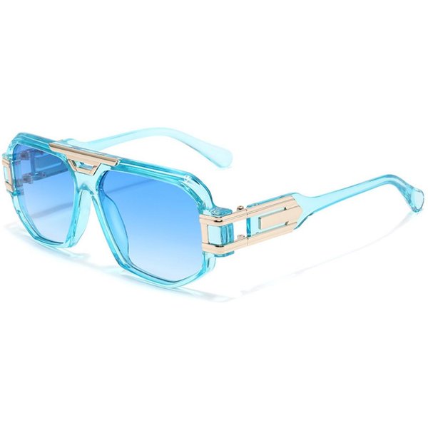 Vintage Luksusowe Designerskie Okulary PrzeciwsłOneczne UV400 Retro Trend MężCzyźNi Kobiety DużA Oprawka Okulary PrzeciwsłOneczne Gafas Europa Ameryka White-image