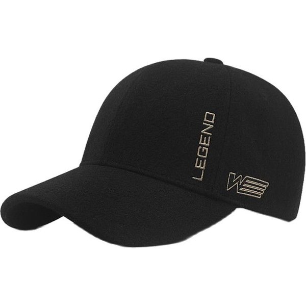 Zimowa Gruba CiepłA WełNiana Czapka Baseballowa Oversize Snapback Dla DużEj GłOwy MężCzyzn Outdoorowa Ojca Filcowa DużA Sportowa Czapka 55-60Cm 60-65Cm L55-60Cm-image
