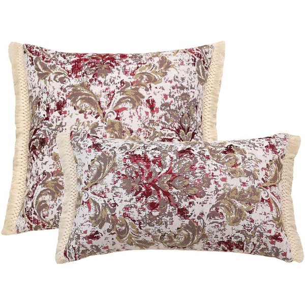 Funda Para CojíN Jacquard De Chenilla Azul Rojo MarróN Cojines DecoracióN Sofá Sala De Estar Fundas De CojíN Funda De Almohada Cabecero 30X50Cm-image