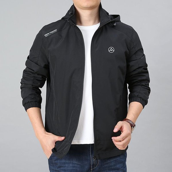 Nueva Chaqueta Casual Para Hombre De Primavera Y OtoñO Ropa Exterior Abrigo De Manga Larga Para Hombre De Cuello Alto Para Hombre De Mediana Edad 4XL Black-image