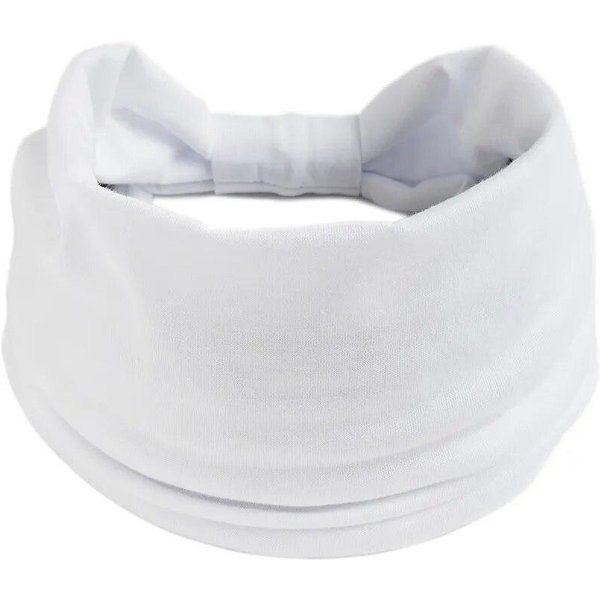1PC Boho Jednokolorowe Szerokie Opaski Na GłOwę Vintage WęZeł Elastyczny Turban Headwrap Dla Kobiet Dziewczynki MięKka BawełNiana Chustka Akcesoria Do WłOsóW Gray-image