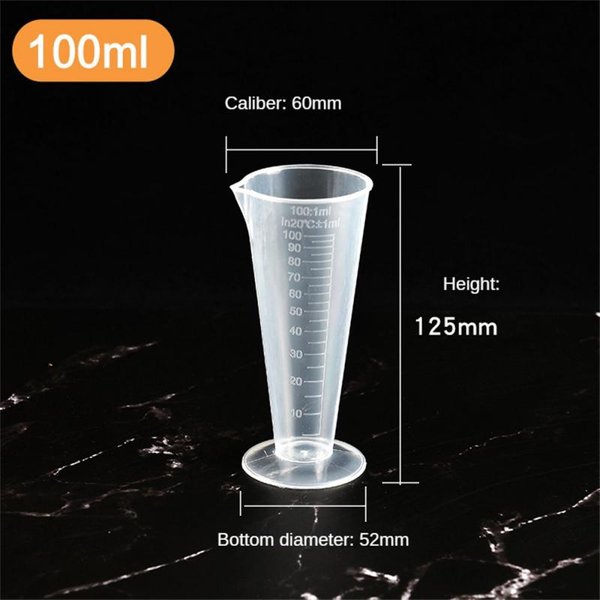 Vaso Medidor De PláStico Con Tapa (5000/3500/2000/1000/500/250/100 Ml), Vaso Medidor De Laboratorio De Gran Escala, Vaso Mezclador Transparente, Utensilios Para Hornear-image