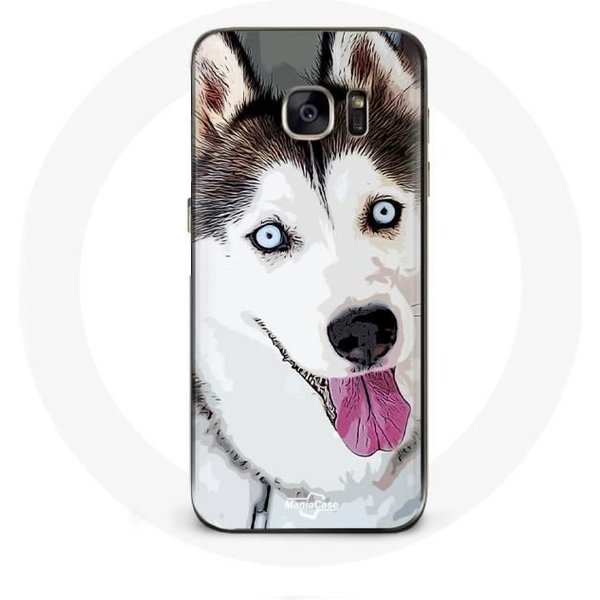 Funda - Maniacase - Samsung Galaxy S7 Edge - Flexible - Husky - Blanco Siberiano Blanco-image