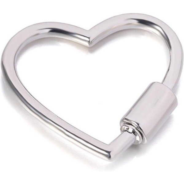 Hebilla De Apertura En Forma De CorazóN Anillo De Resorte MetáLico Llavero Cadena Para Perro Hebillas De ConexióN Cordones Para Bolsos Gancho Clip Accesorios-image