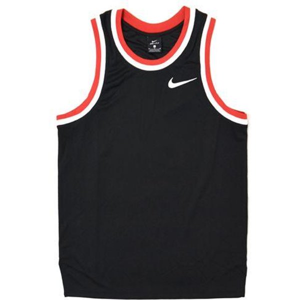 Camiseta De Baloncesto De Malla CláSica Nike Dri-Fit Para Hombre Tops Negro AQ5592-010 S Red-image