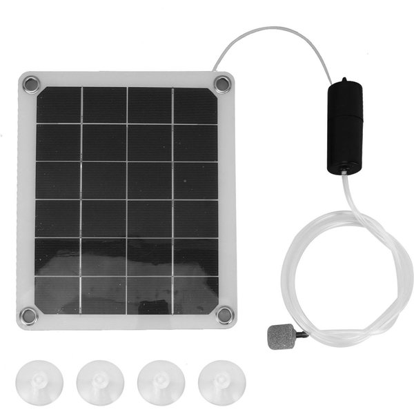 Wodoodporny Aerator Solarny Do Stawu 20W Cichy Solarny Aerator Akwariowy Z Kamieniami Powietrznymi Dla Black-image