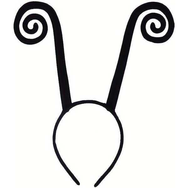 1 Diadema De Terciopelo Negro Con Antenas De Mariposa E Insecto | Diademas Ajustables De Hormiga Para Mujer - Perfectas Para Disfraces De Navidad Black-image