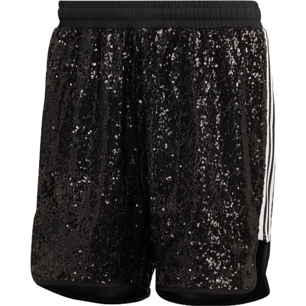 Adidas Originals TréBol Azul Lentejuelas Shorts Deportivos Casuales Hombre Pantalones Negros IA2472 S-image