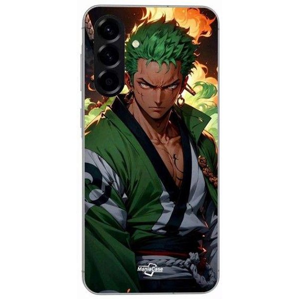 Funda - Maniacase - Samsung Galaxy A36 - Silicona - One Piece Zoro - Arte 3D Negro-image