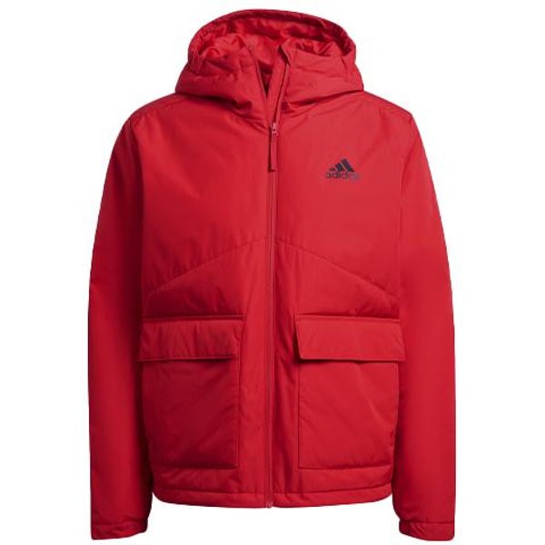 Kurtki Puchowe Adidas MęSkie Czerwone Z Kapturem Umiarkowane Inne S Red-image