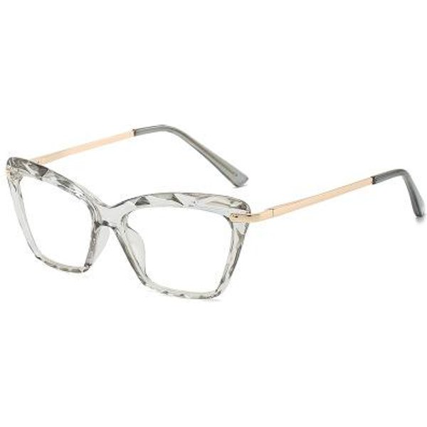 Montura De Gafas Ojo De Gato Vintage Para Mujer Montura De Gafas ÓPticas Retro Montura De Gafas Escultura Gafas Falsas Transparentes Oculos Black-image