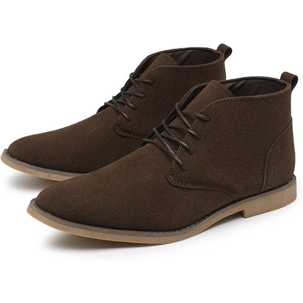 Botas Para Hombre Ante De Alta Calidad Botines Tobilleros Botas CláSicas De Vestir Para Hombre Con Cordones Botines Oxford Botas Para Hombre 44-image