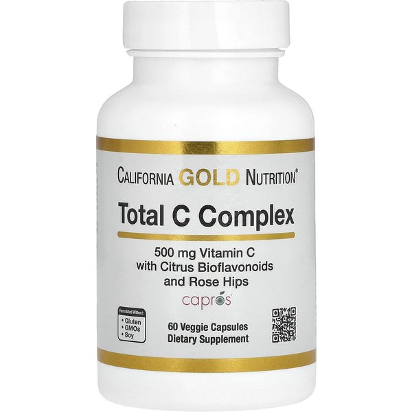 California Gold Nutrition, Kompleks C, 500 Mg, 60 KapsułEk WegetariańSkich-image