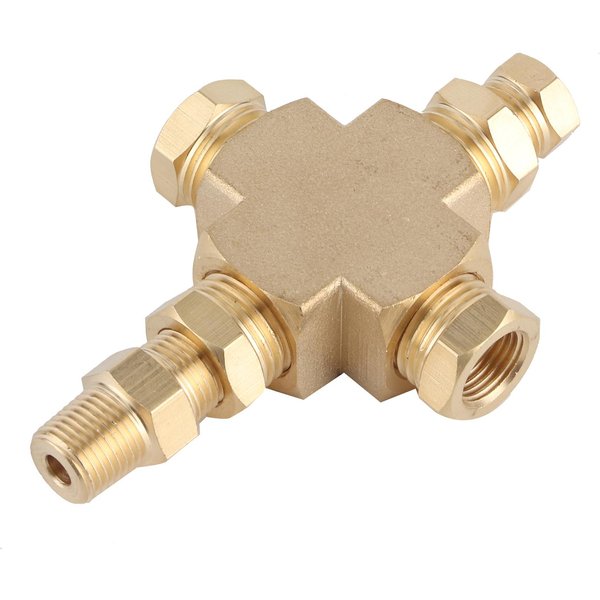Adapter Czujnika Rozdzielacz ZłąCze CiśNienia Oleju Temperatury 1 8 Cala-27 Npt 1 4 Cala-18 Npt-image