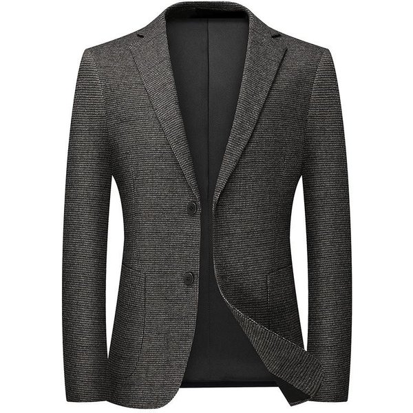 Traje Ajustado EláStico Sin Planchado Para Hombre, Nuevo, VersáTil, Informal, De OtoñO Xxxxl Gray-image