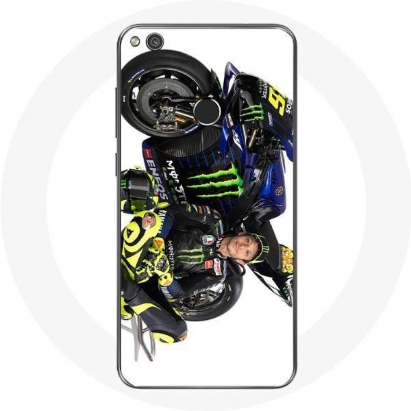 Funda Para Huawei P8 Lite 2017 Valentino Rossi Piloto De Velocidad Fondo Blanco-image