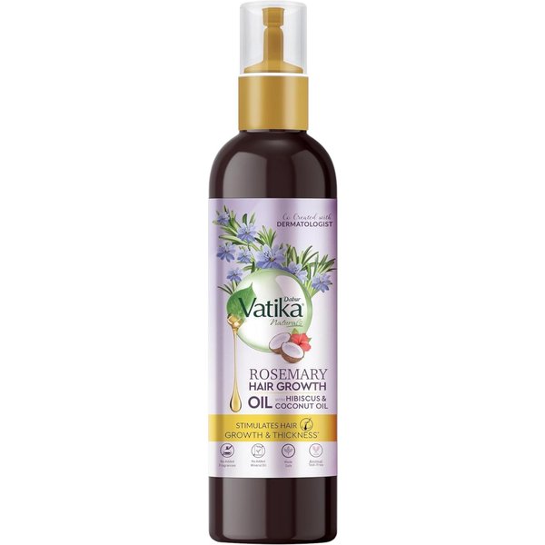Aceite Dabur Vatika Romero Para El Crecimiento Del Cabello 100 Ml | Con Hibisco Y Aceite De Coco | Estimula El Crecimiento Del Cabello, Reduce La CaíDa Del Cabello Y Nutre El Cuero Cabelludo-image
