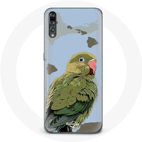 Funda - Huawei - P20 - Flexible - Periquitos PáJaros - Verde Verde-image