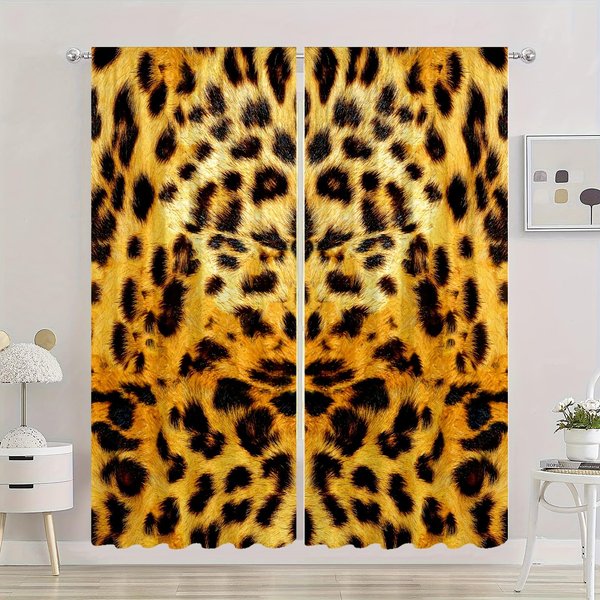 Cortinas Venecianas Retro De Tela Vaquera Vintage Para Caballo Cowboy Granja NiñO Dormitorio Sala De Estar BañO Cocina Puerta Hogar 2P W50 X H130(Cm)X2&Grommet Top-image