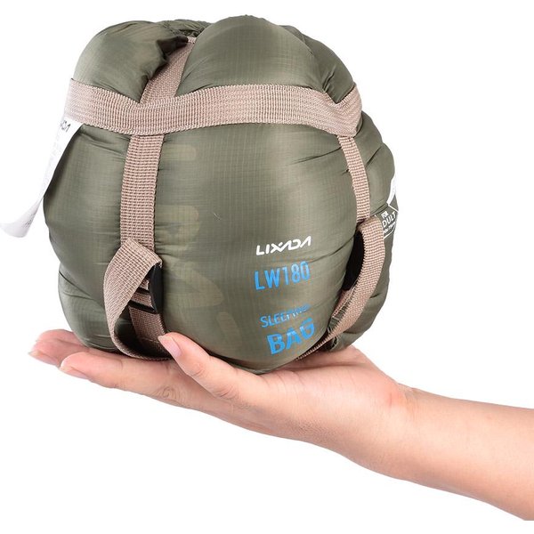 Lixada 190X75Cm Ultralekki śPiwóR Typu Koperta Na Kemping, WęDróWki, PodróżE Wielofunkcyjny SprzęT Outdoorowy 680G Gray-image
