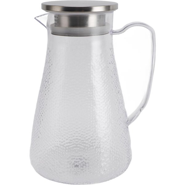 Jarra De Agua Con Tapa Y Asa, Jarra De Agua Transparente Resistente Al Calor AcríLica De 1500Ml Para Limonada L-image