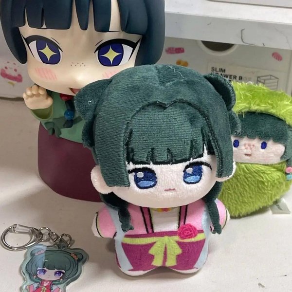 Dzienniki Aptekarza Pluszowa Lalka Urocza Maomao Jinshi Pluszowa Lalka Anime Kawaii Pluszak Dla FanóW Anime Kolekcja Prezent Urodzinowy 10Cm Gray-image