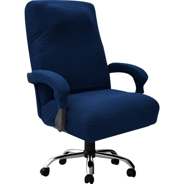 Funda Gruesa Jacquard Para Silla De Oficina De Jefe EláStica Funda Para Asiento De Silla Giratoria De Ordenador De Jefe EláStica Fundas EláSticas Para Silla Con Fundas Para Reposabrazos M-image