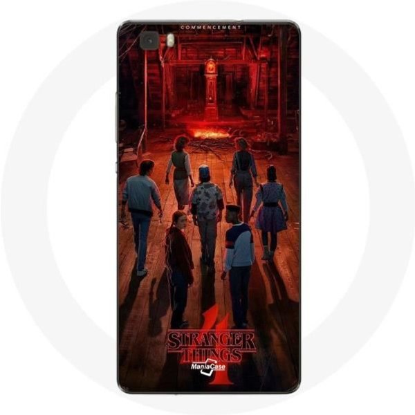 Funda Para Huawei P8 Stranger Things PóSter Tripulaciones Fan Art Temporada 4-image