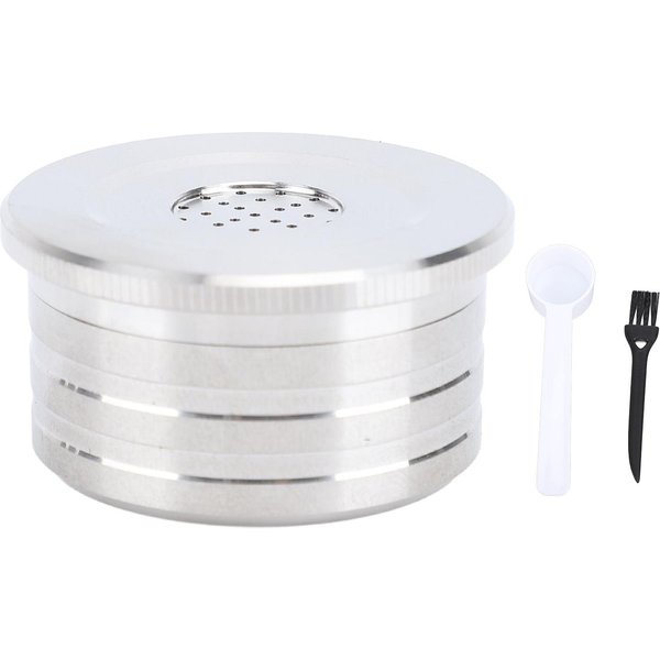 Wielokrotnego UżYtku KapsułKi Do Kawy Ze Stali Nierdzewnej Wielokrotnego UżYtku KapsułKi Do Kawy Do Ekspresu Do Kawy Delta Q Z Papierem With Brush Spoon-image
