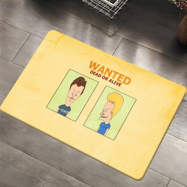 B-Beavis Y Butt-Head Felpudo Cocina HabitacióN Infantil DecoracióN Dormitorio BalcóN Antideslizante Felpudo Sala De Estar Alfombra 40X60 Cm-image