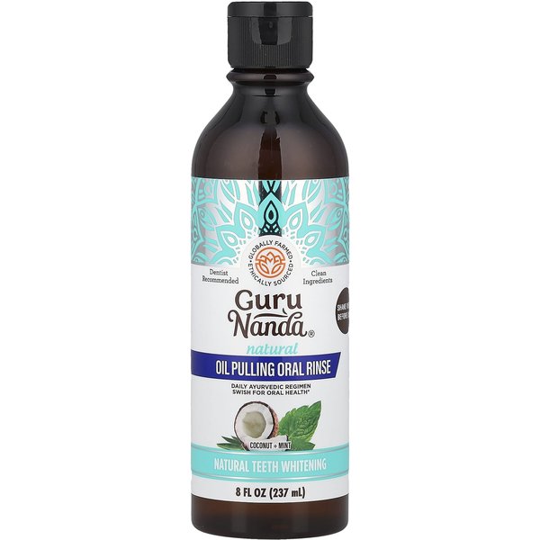 Naturalny PłYn Do PłUkania Jamy Ustnej Oil Pulling, Kliniczny, Kokosowo-MięTowy, 237 Ml (8 Uncji PłYnu) Black-image