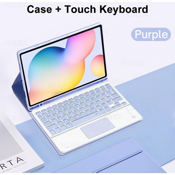 Etui Z Klawiaturą Do Galaxy Tab S6 Lite 10,4 Cala, Odpinana OsłOna Klawiatury Do Samsung Tab S6 Lite SM-P610 P613 P615 P619 English Keyboard-image
