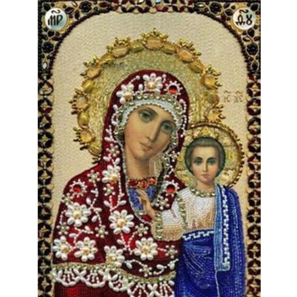 Diamante Bordado ReligióN Diamante Pintura Icono Diamantes De ImitacióN ImáGenes Virgen MaríA 20X30CM-image