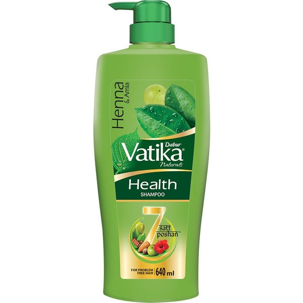 Champú Dabur Vatika Salud 640Ml | Con Henna Amla Oliva E Hibisco | Cabello Suave Brillante Nutritivo | Controla El Encrespamiento Y Repara El DañO-image